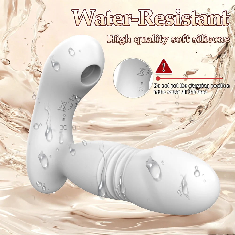 Thrusting Dildo Upgraded Sex Toy 9 Frequency Vibrating ,G Spot Clit Nipple Wearable Vibrator, Adult Sex Toys for Female Couple - view 5