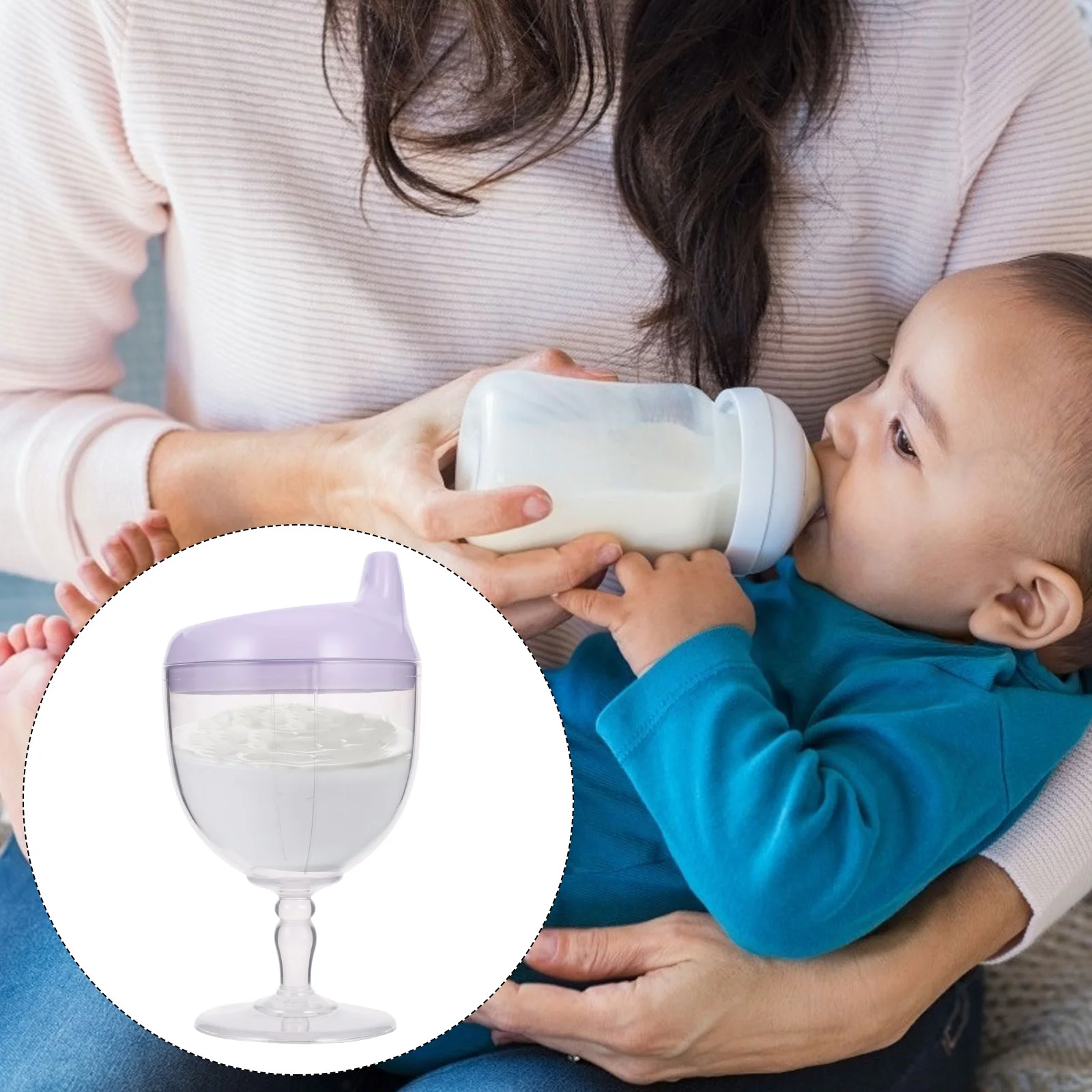 Baby Beverage Mug Water Outlet Milk Bottle Cup Infant Feeding-Bottle Goblet Pp Drink