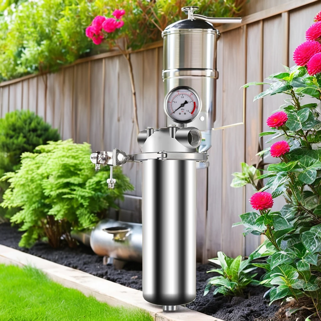 

15 Ton 316 Stainless Steel Water Prefilter 40 Micron Wall Mounted Outdoor Tap Water Filter for home Use