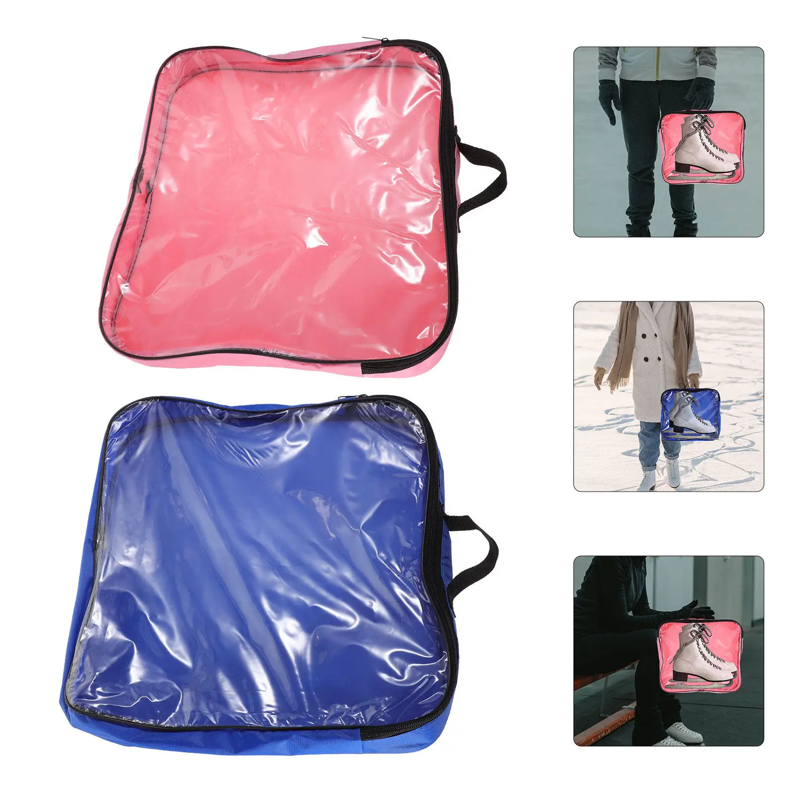 

Сумка для роликовых коньков (2 шт.), органайзер для обуви, на молнии, стильная, легкая, для женщин и мужчин, для конькового снаряжения