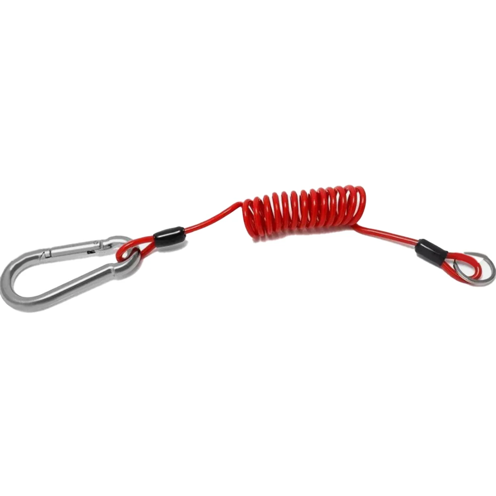 Coiled Design Breakaway Trailer Cable Easy To Install Flexible And Tangle-Free High-Quality Materials Red Color