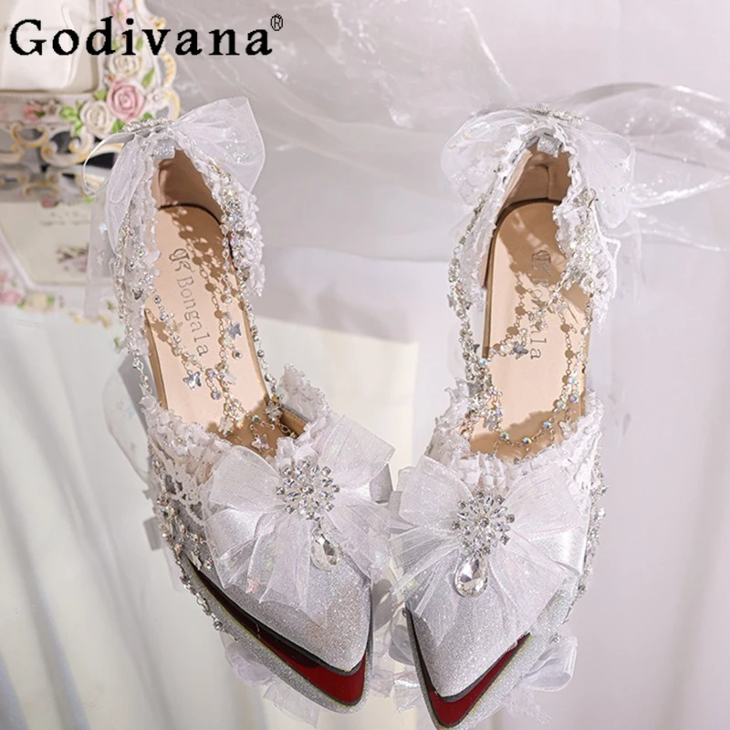 

Lolita Original Pointed Toe Silver Shoes Adult Ceremony Heel High Wedding Shoes Women's Japanese Style Heel Lo Shoes