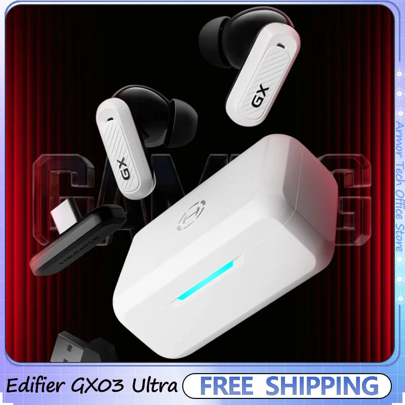 New Edifier GX03 Ultra Bluetooth Earphones with ANC ENC Noise Reduction Bluetooth 6.0 Wireless In-Ear Gaming Headphones Gift