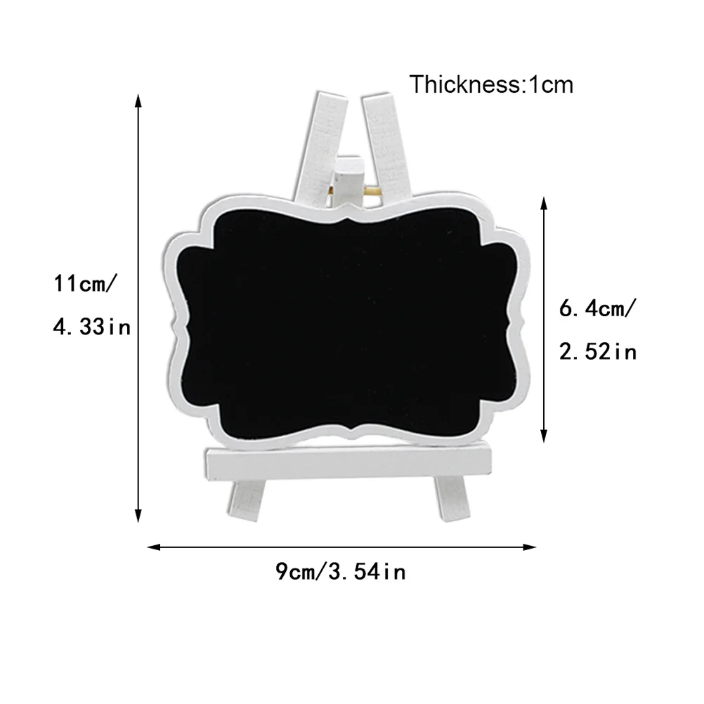 10Pcs Mini Chalkboard Blackboard White Frame Easy to Write Wipe Reuse Perfect for Weddings Birthdays Christmas