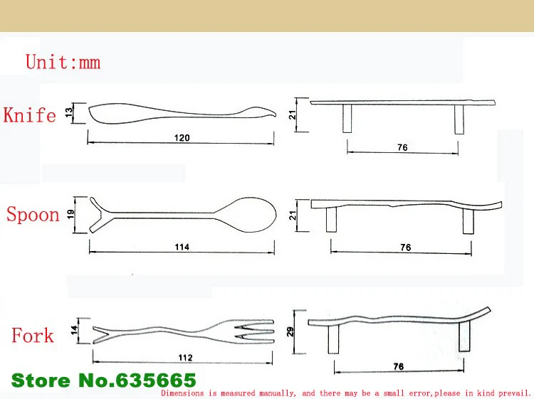 Fashion Tableware Shape Handle For Furniture Kitchen Cabinets Door Pulls Knobs Drawer Dresser Wardrobe Cupboard Vintage Handle