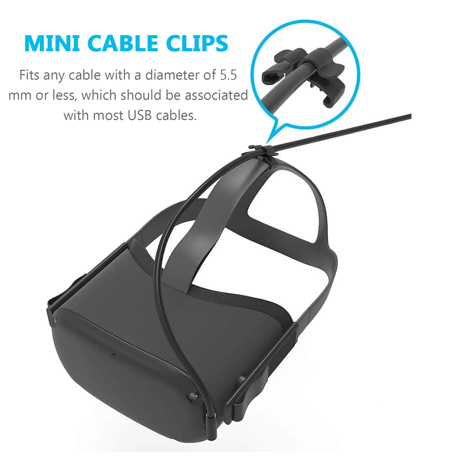

4Pcs Oculus Quest 1VR Cable Clips Durable Wire Cord Organizers Mini Cord Holders For Headsets