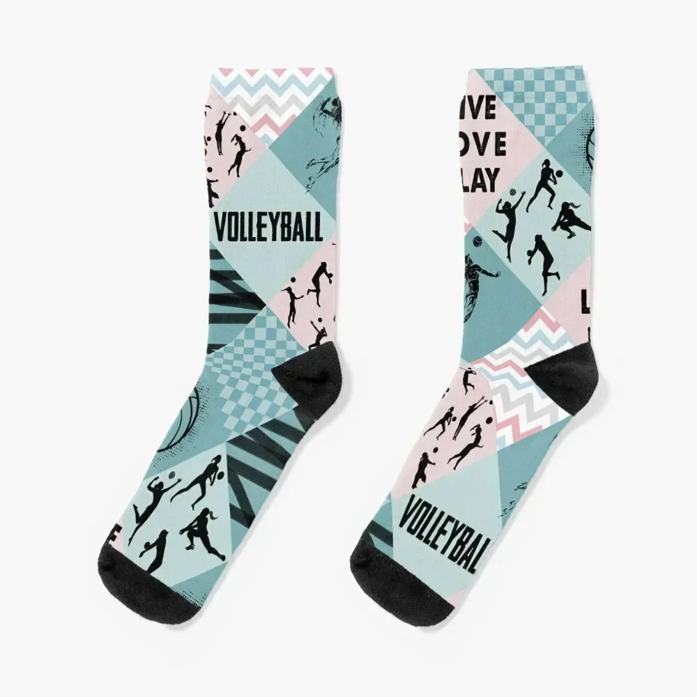 

VOLLEYBALL - PATTERN CROSS X BLANKET Socks japanese fashion new year Non-slip Women Socks Men's