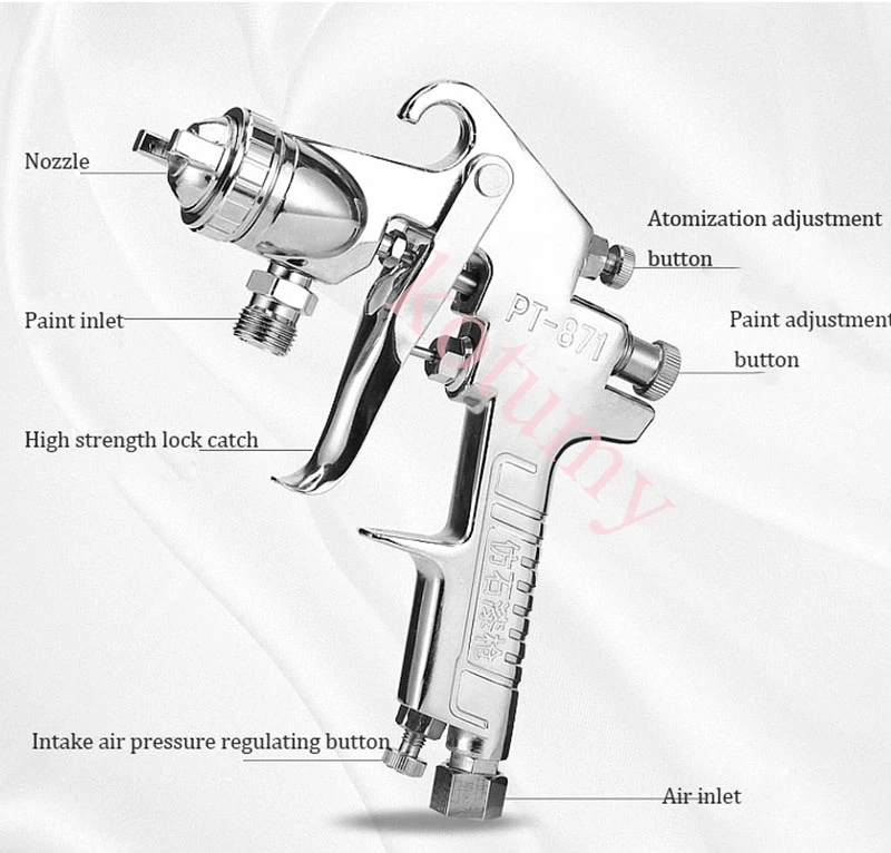 Industrial 2L Tank Spray Machine Gun Marble Paint Latex Spray Gun Pressure Paint Sprayer with Gun Kit