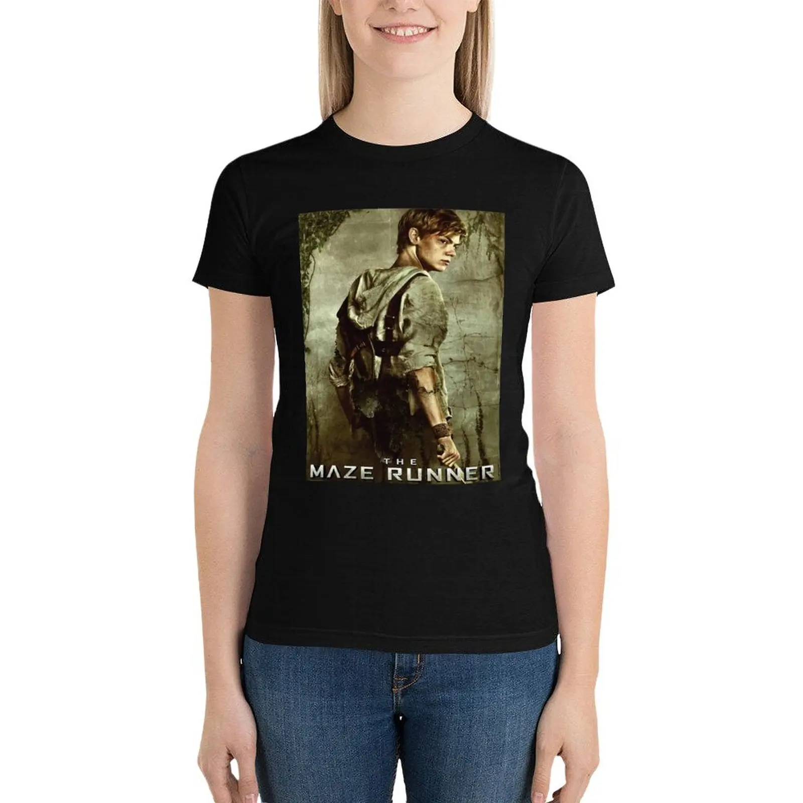 The Maze Runner - Newt Poster T-Shirt plus size tops Blouse cute tops Aesthetic clothing plain t shirts for Women