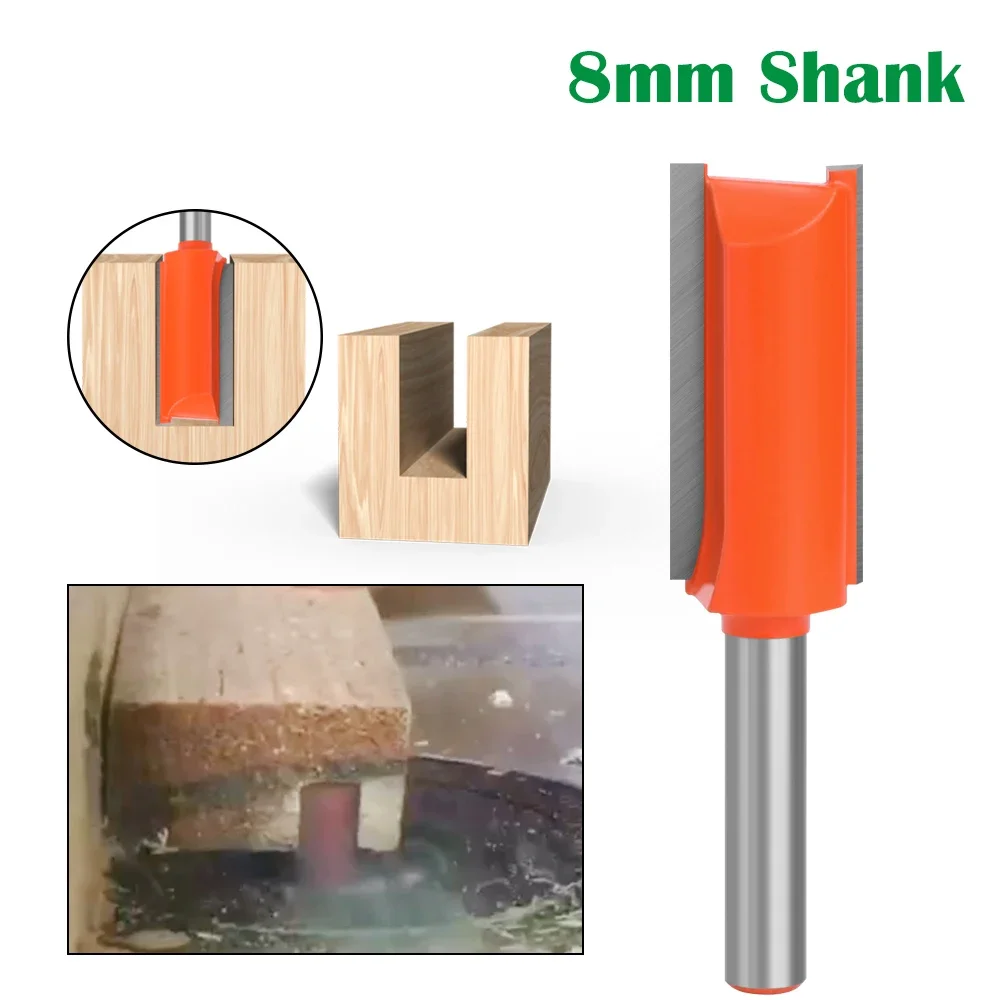 1pc 8mm haste fresa escultura em madeira 2 flautas broca reta carboneto roteador bit duas flauta roteador bit cnc fresa