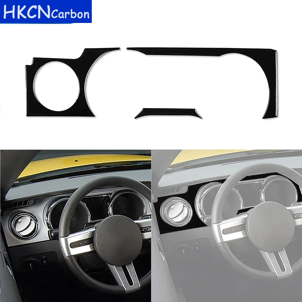 For Ford Mustang 2005 2006 2007 2008 2009 Accessories Car Black Interior Speedometer Surround Trim Sticker Plastic Decoration