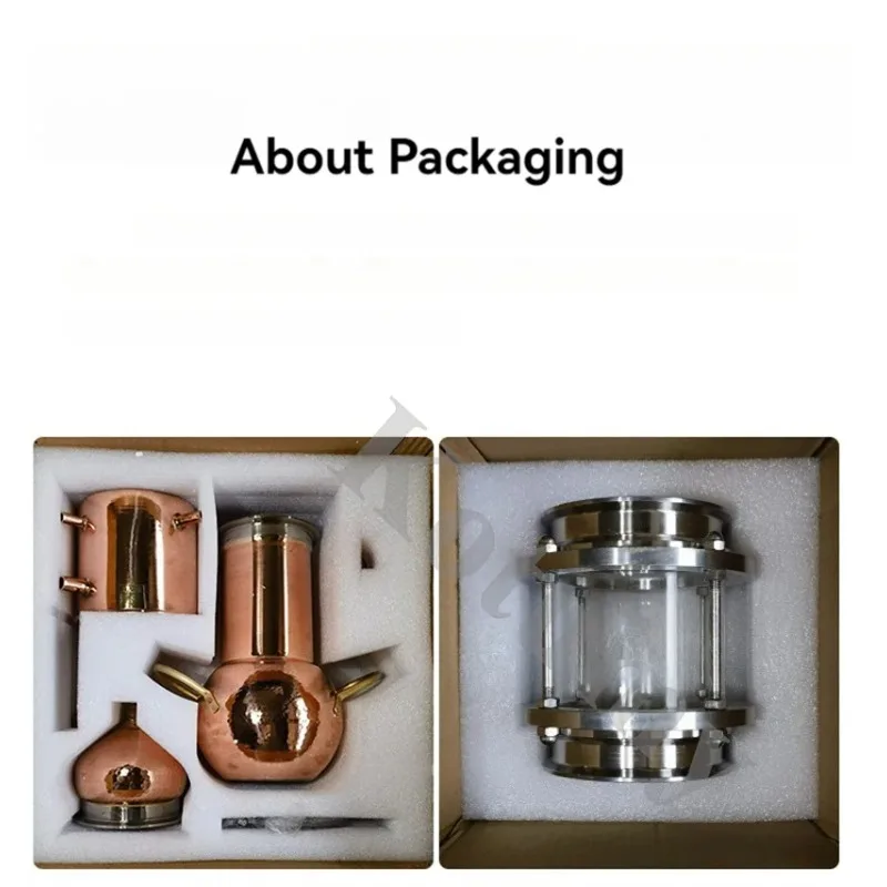 Red Copper Essential Oil Distiller Pure Dew Distiller Home Brewing Equipment High Concentration Essential Oil Extractor 3L