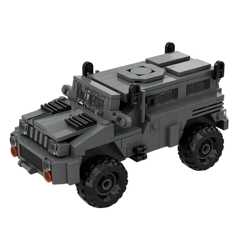 Mine-Resistant Armored Vehicle Model MOC Building Bricks War Equipment Modular Technology Gifts Holiday Assemble Children Toys