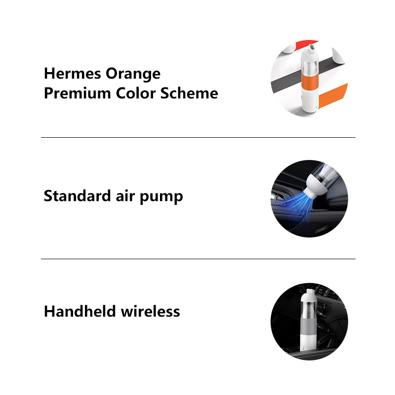 Car Vacuum Cleaner With Super Strong Suction Power, Wireless Handheld Small Portable Vacuum Cleaner For Cars