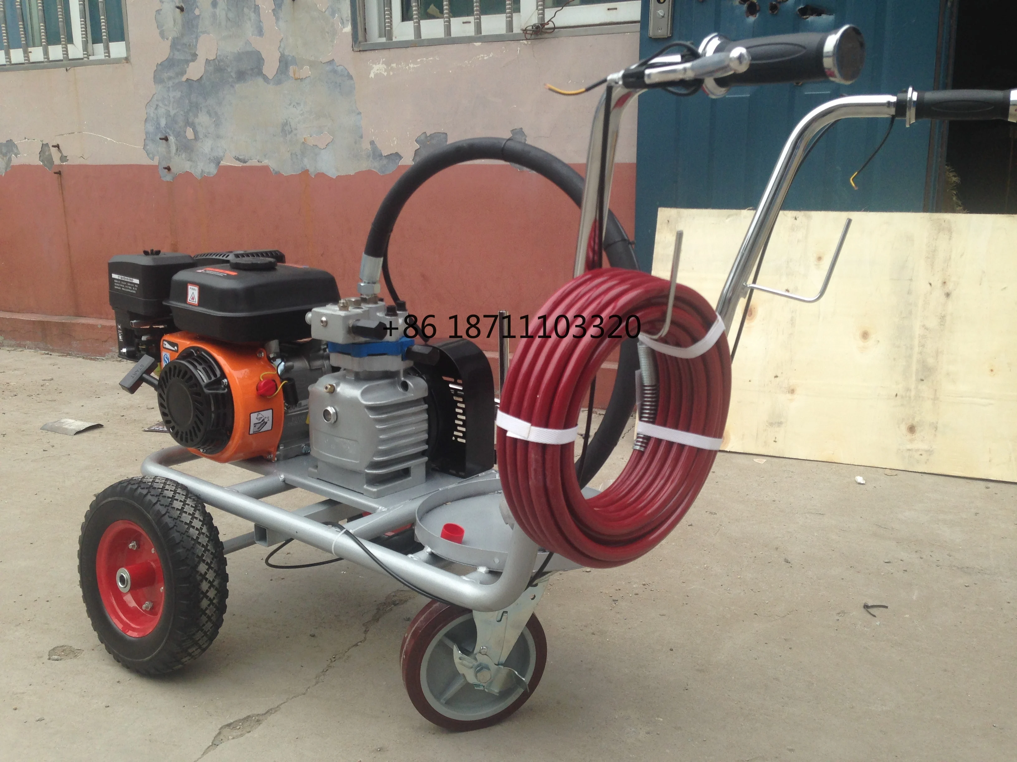 For sale new striping line pavement cold spraying cold paint airless spray new road marking machine