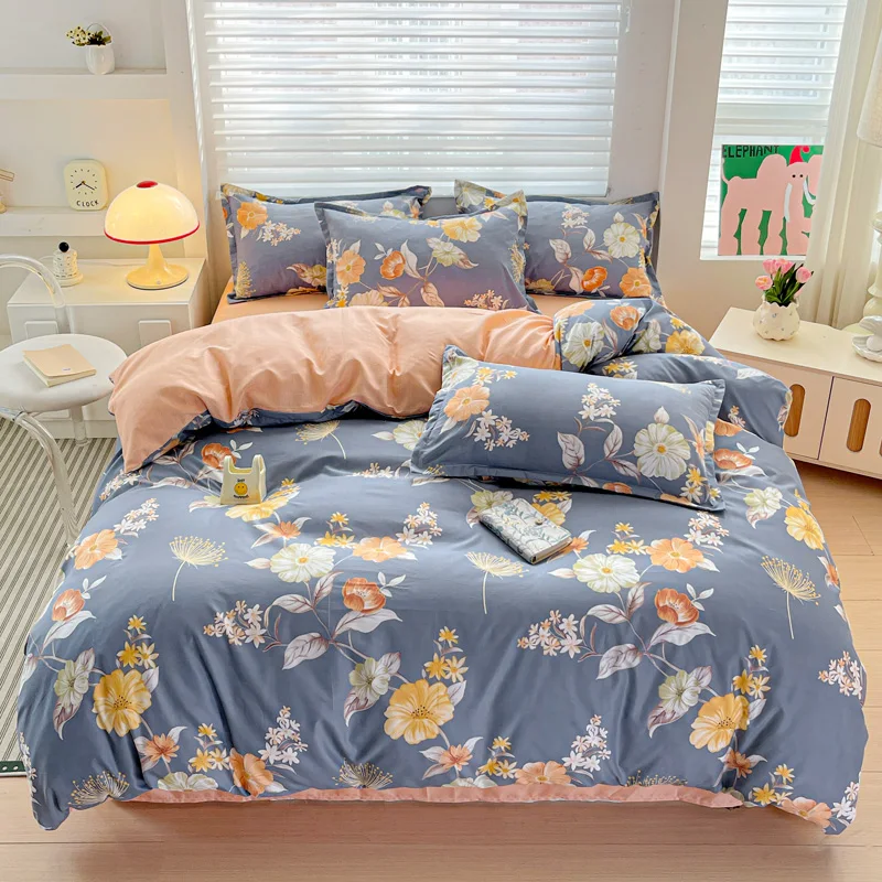 Süßes lila Liebesherz-Bettwäsche-Set für Mädchen, Erwachsene und Kinder, Bettbezug und Bettlaken-Set, Kissenbezüge, weich, volle Größe, 3/4-teilig – Detail 12