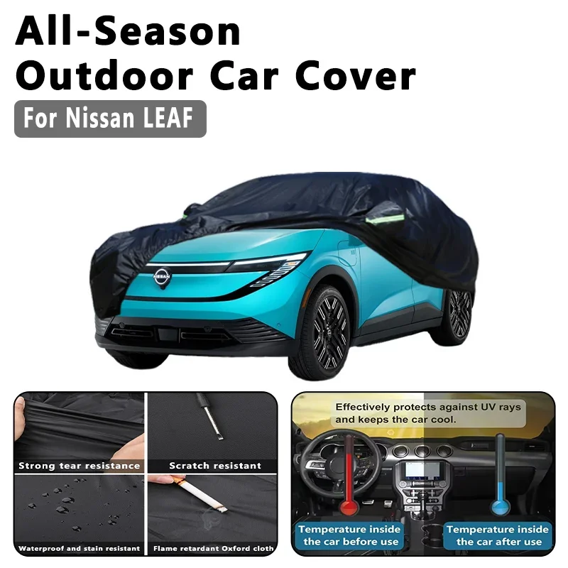 Car Cover for Nissan LEAF - Outdoor Full Protection, Waterproof Dustproof Heat-Resistant, All-Season Use Exterior Accessories