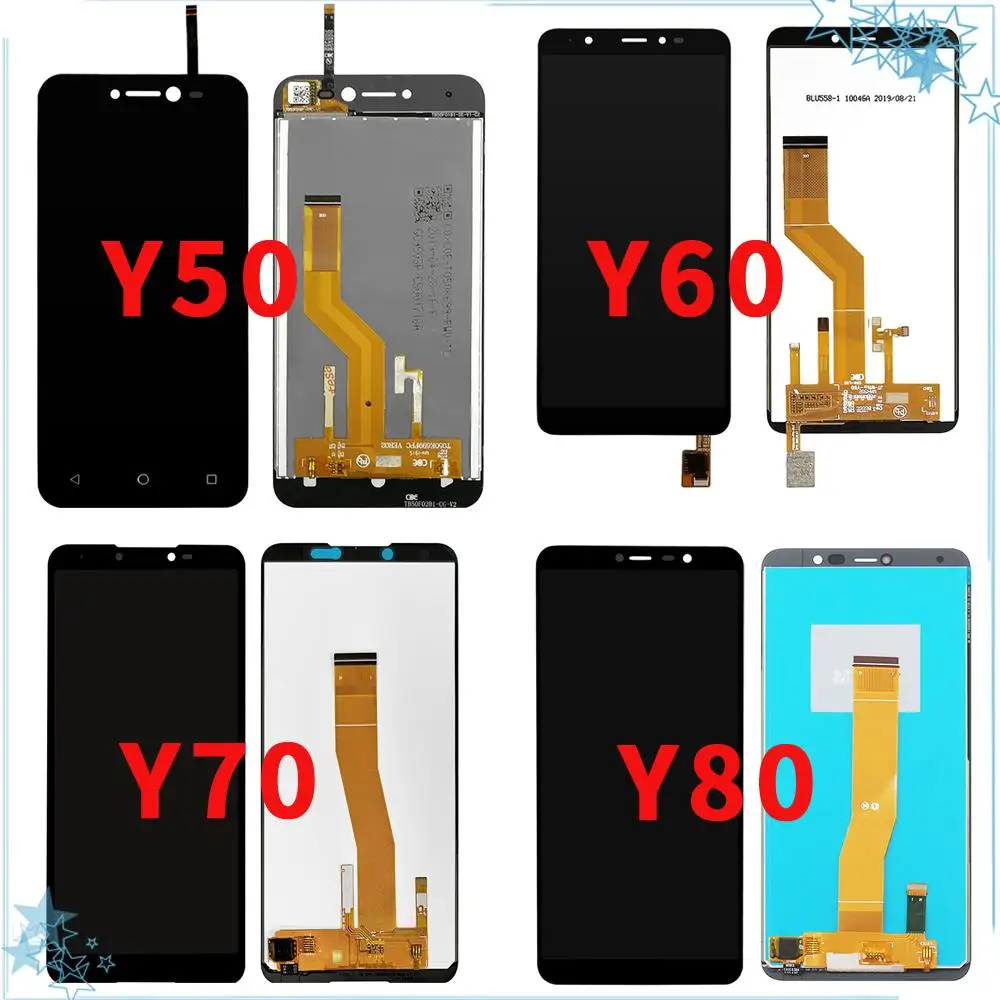 

For Wiko Y50 Y60 Y70 Y80 LCD Display And Touch Screen Tested Assembly Repair Parts Phone Replacement Accessories