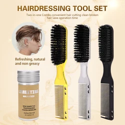 1set  Hair Artifact Hair Wax Stick Gel Cream Styling Hair Frizz Fixed Fluffy Wax  Neck Duster Remove Comb BrushSalon Tools