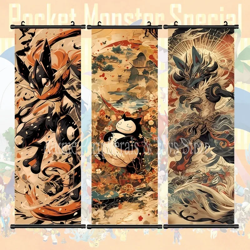 poster-de-pokemon-impresso-arte-de-parede-de-anime-imagens-de-gengar-pintura-de-charizard-tela-de-pikachu-rolos-pendurados-decoracao-de-quarto-de-casa