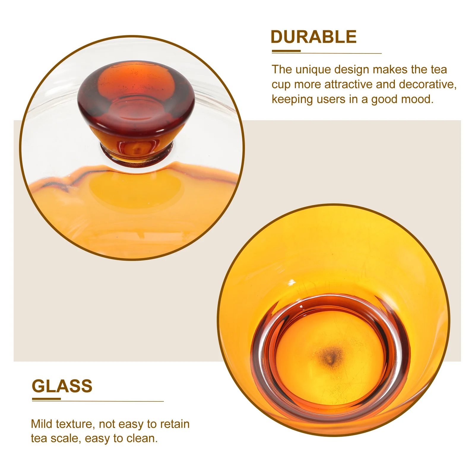 

1Set Teacup with Lid Transparent Glass Tureen Tea Cup for Home Decor Brewing Chinese Style Elegant Drinkware Set Gift