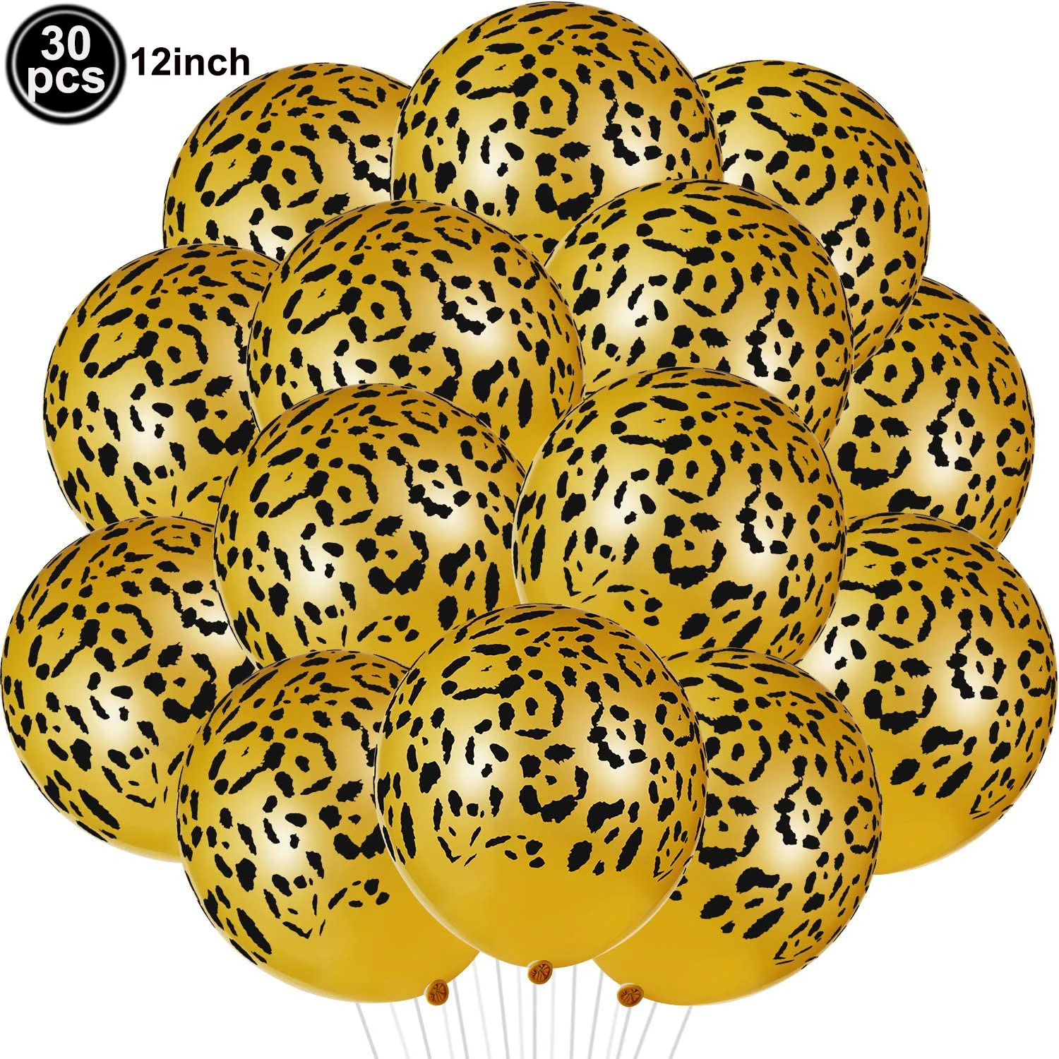32 Zoll Leopardenmuster Zahlenballons 0-9 Gepardenmuster Folienballons für Wild One Safari Geburtstag Tiermuster Partydekoration
