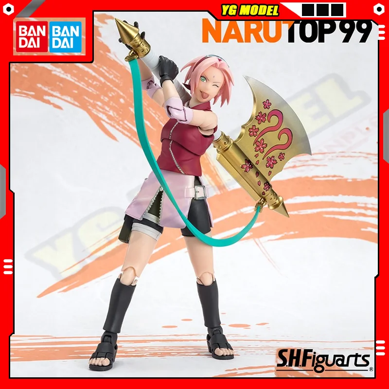 BANDAI Naruto Shippuden Haruno Sakura Action Figures Model S.H.Figuarts Active Joint Toys Brand New Genuine NARUTOP99 Original