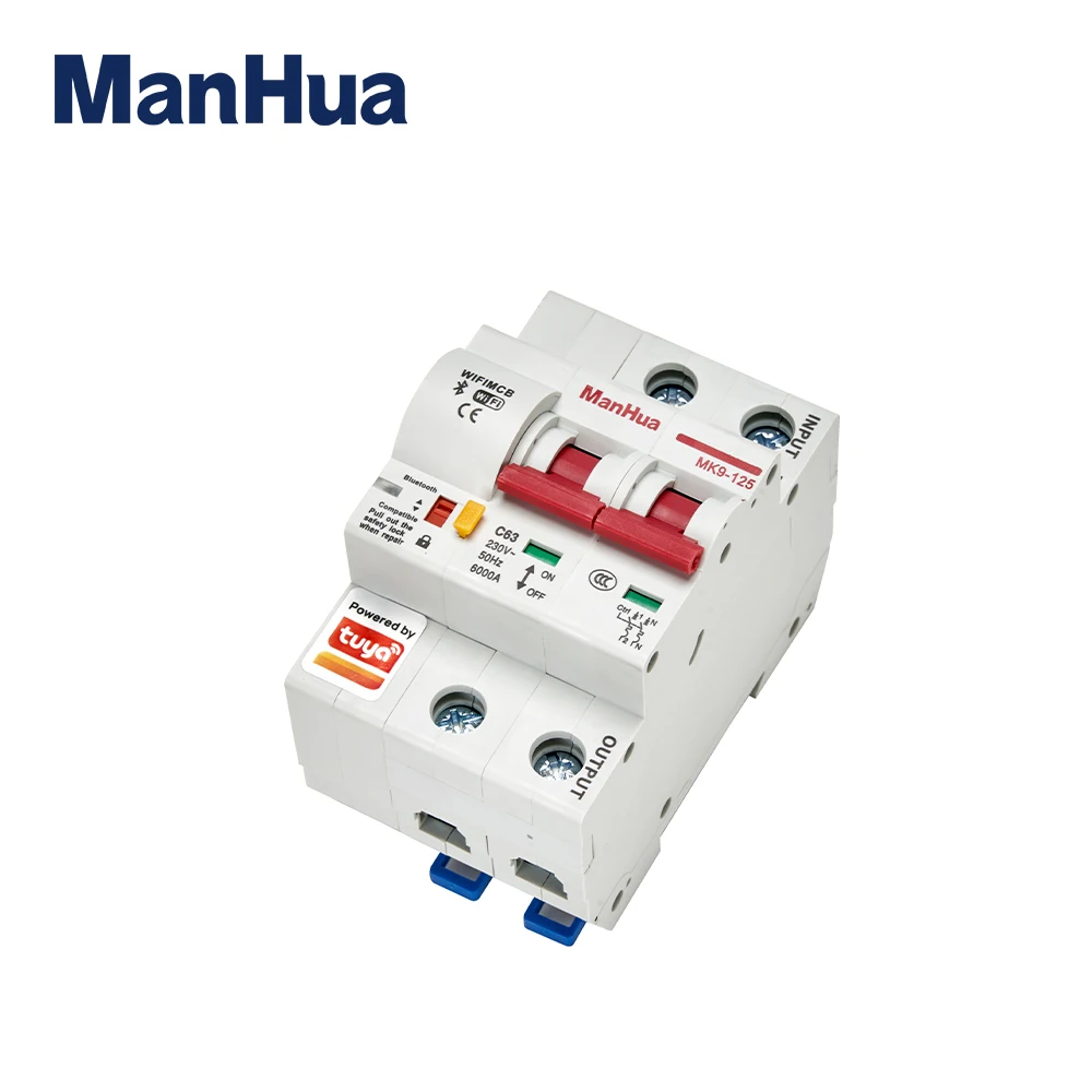 ManHua MK9-125 2p 3p WIFI Circuit Breaker Remote Control wifi smart switch Intelligent Smart Breaker Timing Circuit Breaker