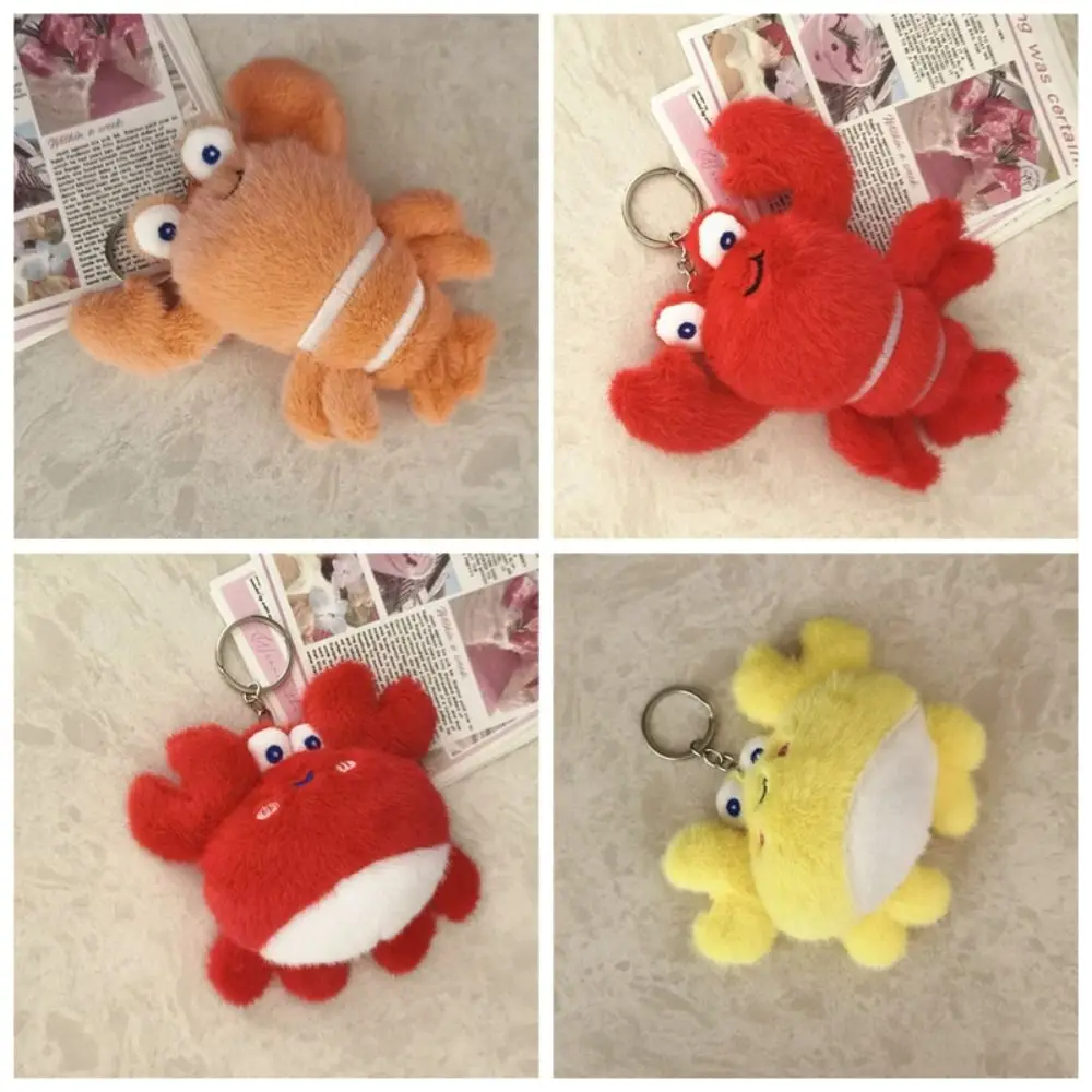 Ray Fish Marine Organisms Key Chain Octopus Crab Plush Dolls Keychain Stuffed Toys Bag Hanging Funny Fish Pendant Backpack Decor