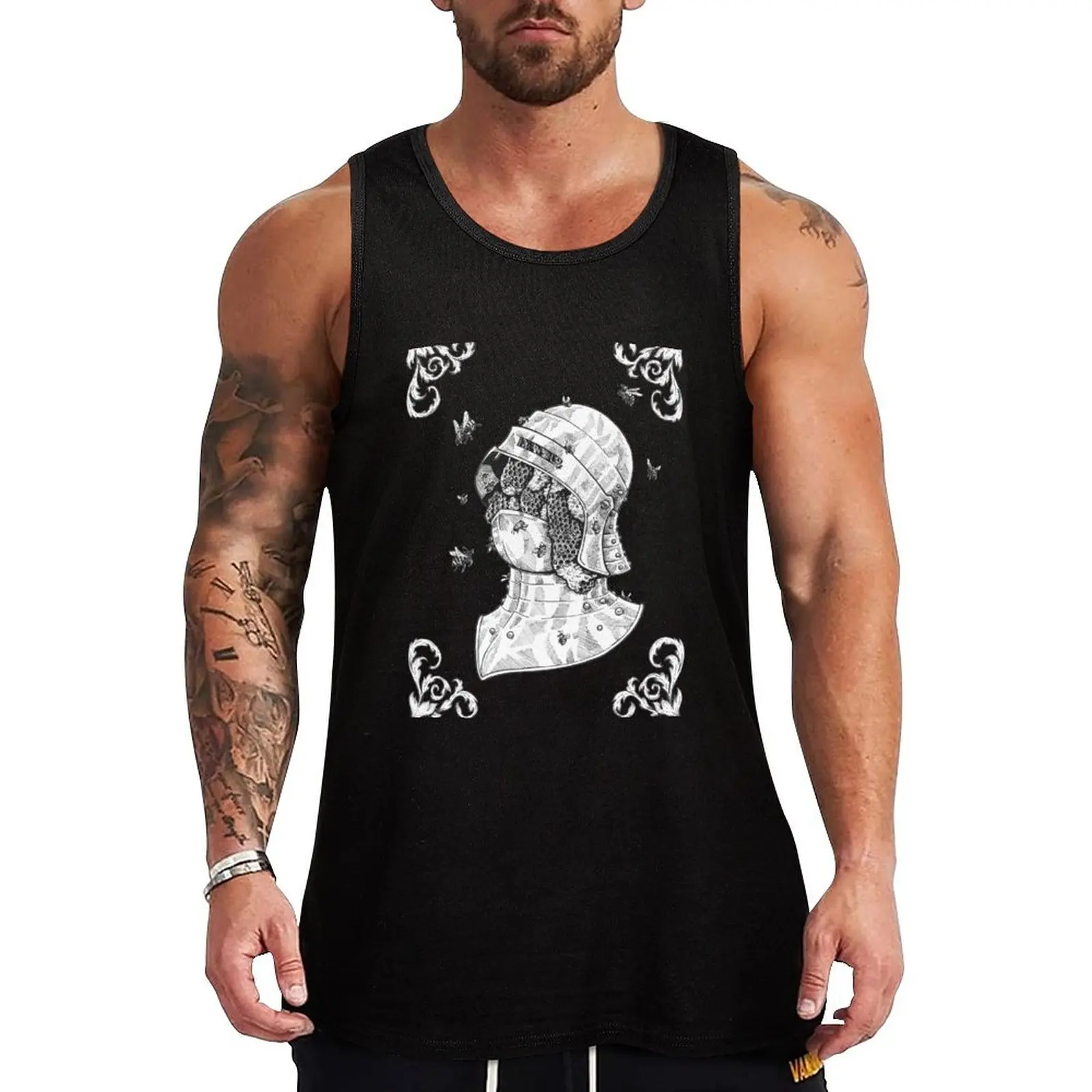 Honey Knight Tank Top Minimal Print Tank Top Simple Graphic Sleeveless