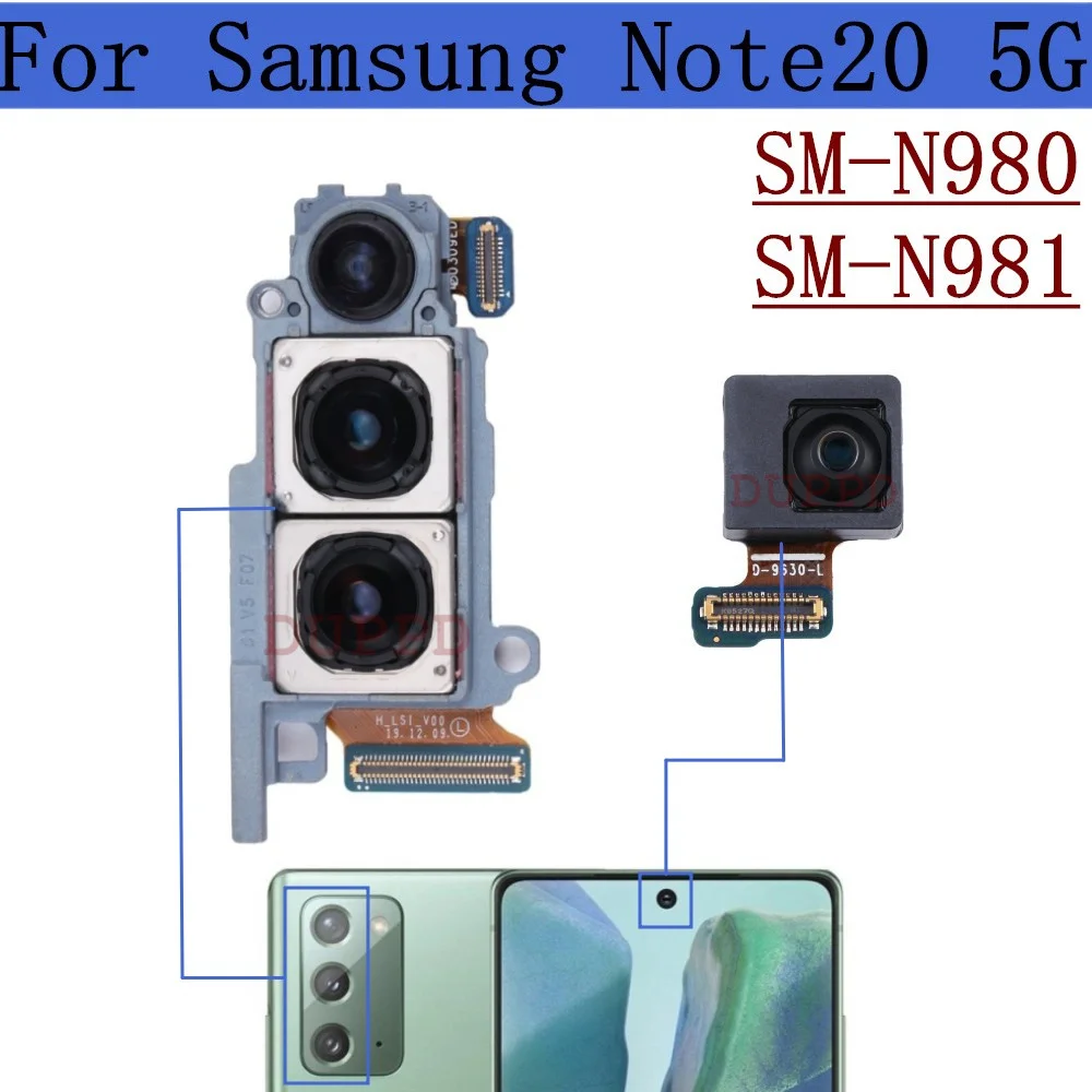 

Rear Camera For Samsung Galaxy Note 20 Note20 5G N980 N981U N981B N981N Original Back Main Front Camera Module Flex Cable