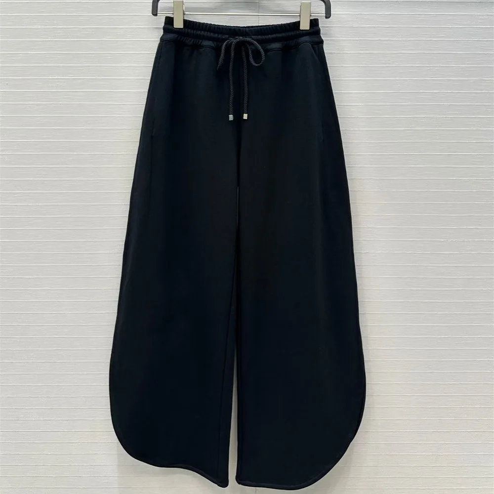 

Женская одежда 2026: Широкие брюки с эластичным поясом, женские брюки с изогнутым кроем, в стиле Y2K, универсальные, капри