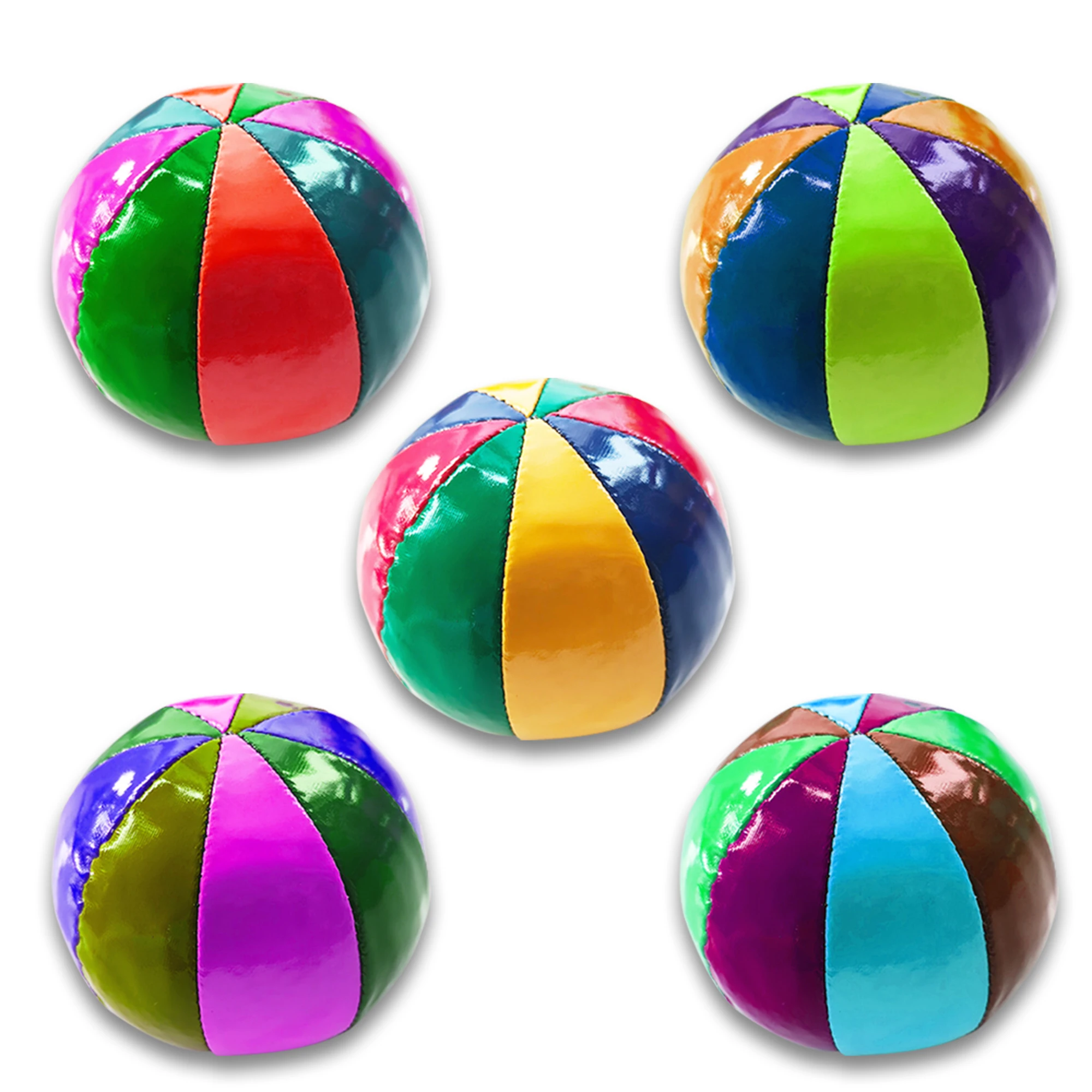 

8 Panel PU Leather Juggling Ball Filled with Birdseed Hand Sandbag Ball 3pcs
