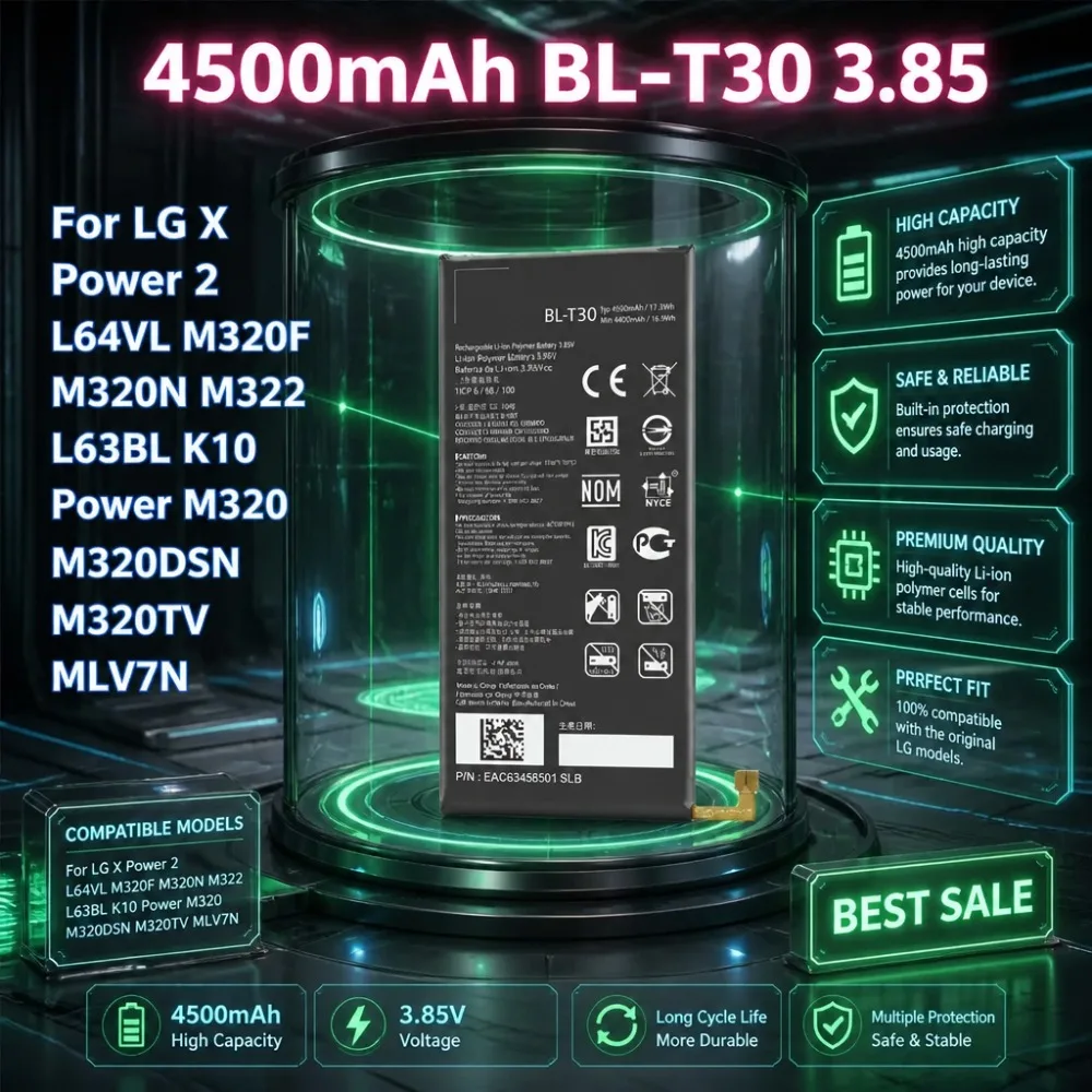 Fast Shipping 4500mAh BL-T30 3.85 V Battery For LG X Power 2 L64VL M320F M320N M322 L63BL K10 Power M320 M320DSN M320TV MLV7N
