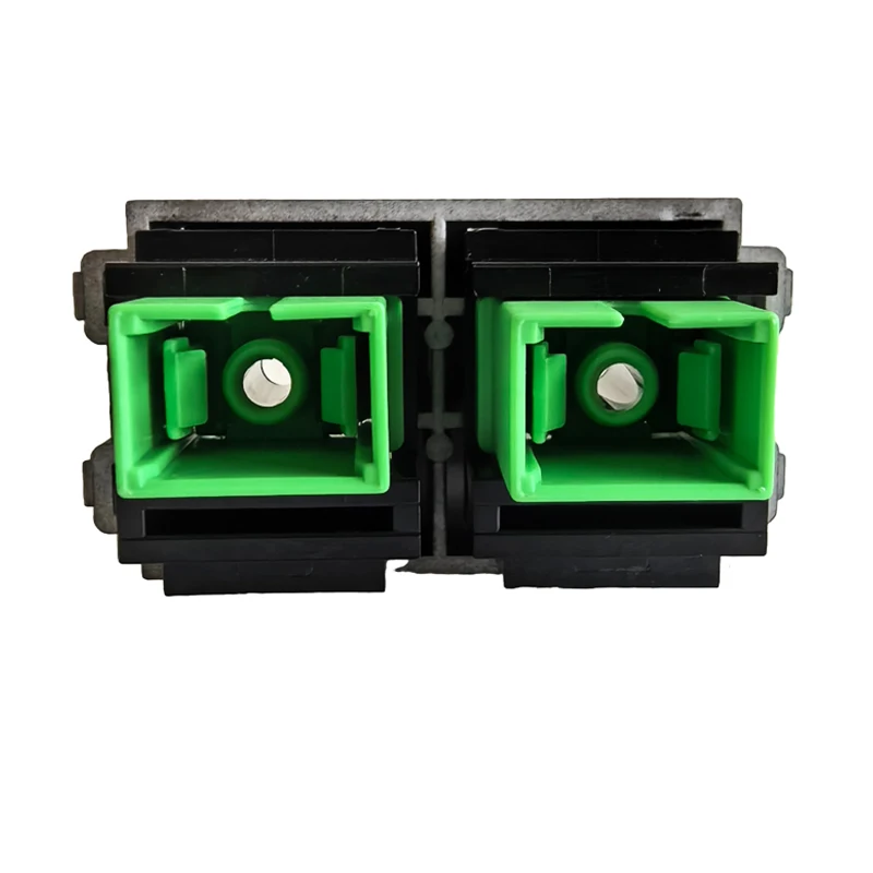 Dual SC APC UPC Optic Fiber Module Component Single Mode SC-SC Female Jack Keystone Slot Connector In Black For LAN Network