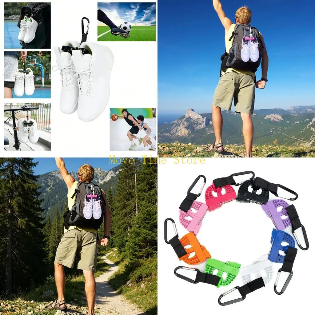 92ME Practical Shoe Keeper Clip With Hook Footwear Clip Shoe Bag Sneaker Holder For Travel Sports And Everyday Use Enduring