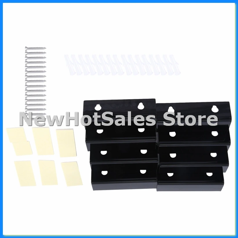 Black Vinyl Record Shelf Wall Mount 8 Pack,Vinyl Holder Wall,Acrylic Album Record Holder Display-ROWI