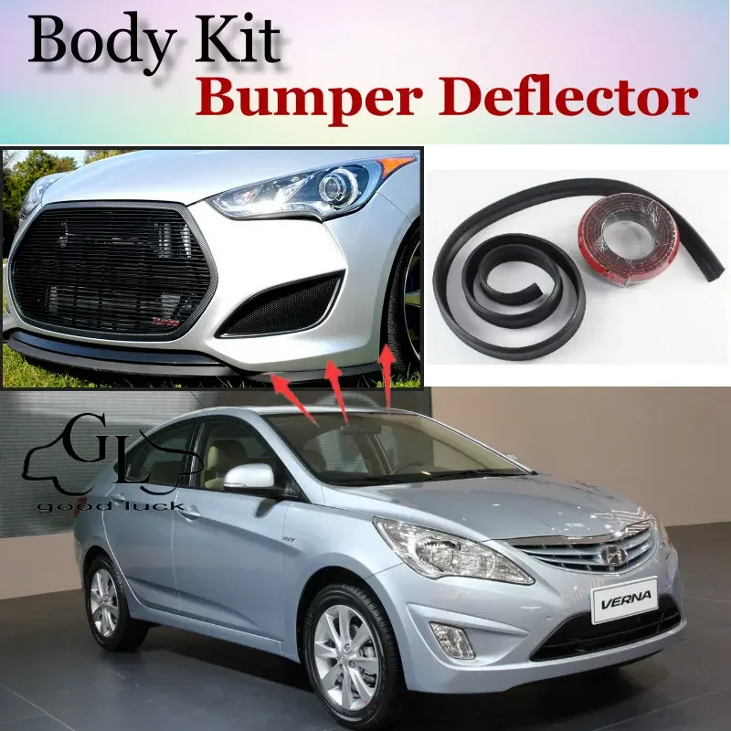 For Hyundai Accent Verna Bumper Lip Lips / Front Spoiler Deflector For TOPGEAR Friends Car Tuning / Body Kit / Strip Skirt