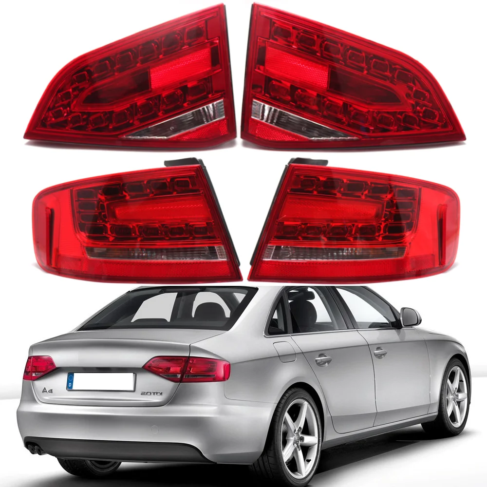 

Left Right Car LED Rear Outer Side Tail Light Brake Lamp Taillight Assembly w/Bulb For Audi A4 S4 B8 Sedan 2009 2010 2011 2012