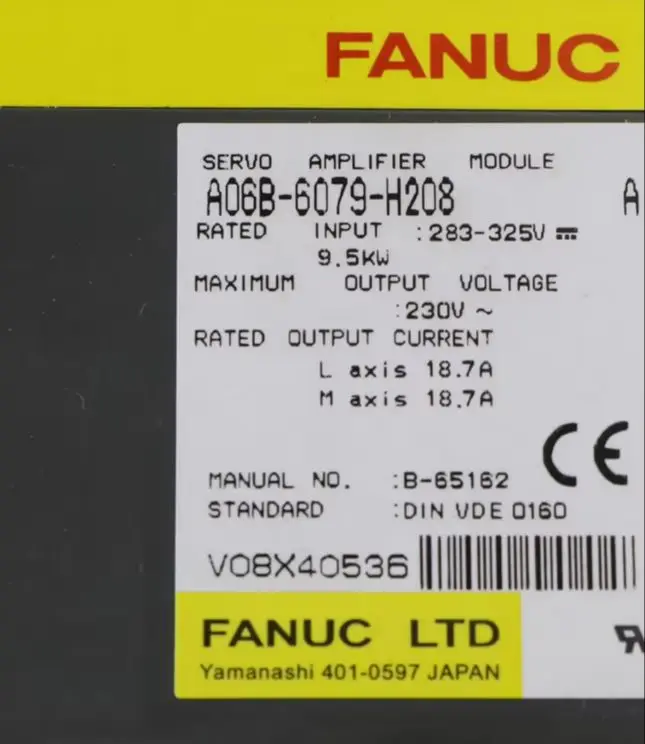 

A06B-6079-H208 Used Servo Drive，Fast shipping，A06B 6079 H208