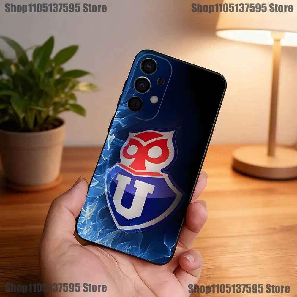 칠레 U-대학교 로고 폰 케이스 삼성 S25, S24, S21, S22, S23, S30, 울트라, S20, 플러스, Fe, 라이트, 5G 블랙 커버