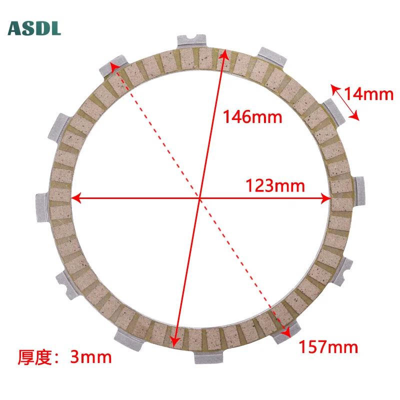 Motorcycle Friction Clutch Disc Plate Kit For Kawasaki GT550 GT 550 GPX600 GPX600R GPX 600 R ZXR750 ZXR 750 ZZR600 ZZR 600