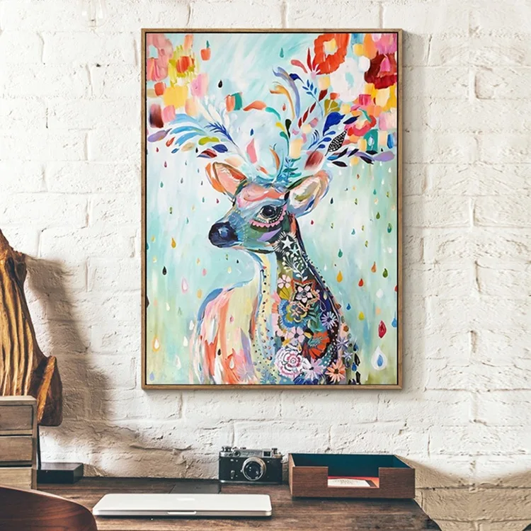 1000 stuks puzzel voor volwassenen kleurrijke elanden hoge moeilijkheidsgraad decompressiespellen geweldig cadeau-idee voor Moederdag, verjaardag, Valentijn