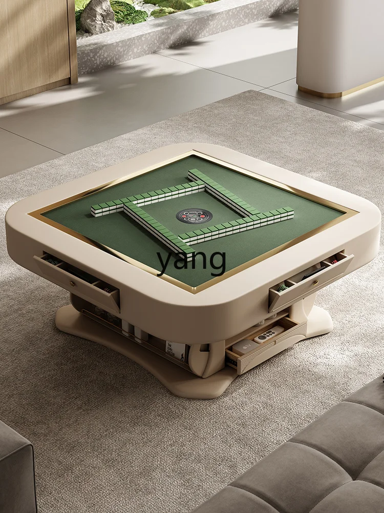 Yjq Coffee Table Mahjong Table Machine Double-Use Lifting Stone Plate Household Small Apartment High-End Modern