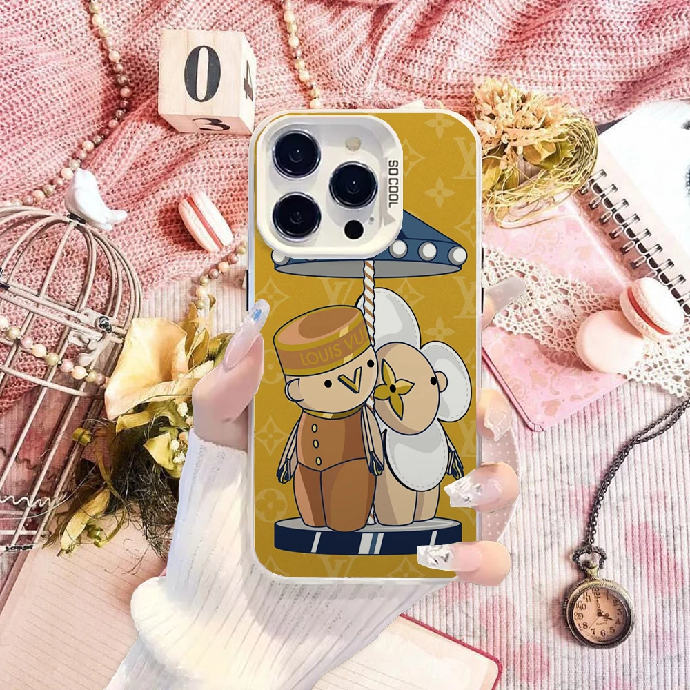 Luxury L-luis Phone Cases For iPhone 16 15 14 13 12 11Pro Max XR X XS 12Mini 14 15 16 Puls Silicone iPhone Case lv-vuittons