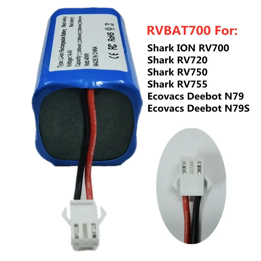 High Quality Battery RVBAT700 For Ecovacs Deebot N79S N79 Shark ION RV725 RV750 RV700 RV720 RV755 Robot Vacuum Cleaner Batteries