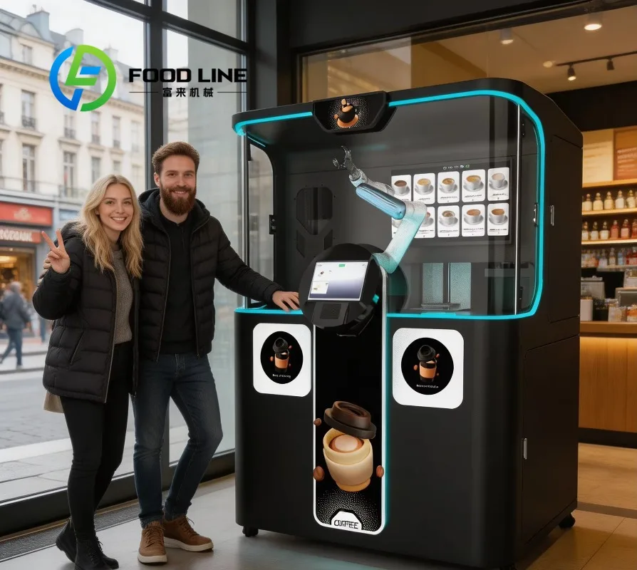 Customized Professional Coffee Robot With Robotic Arm DIY Latte Art Function For Personalized Coffee In Cafe Catering Business