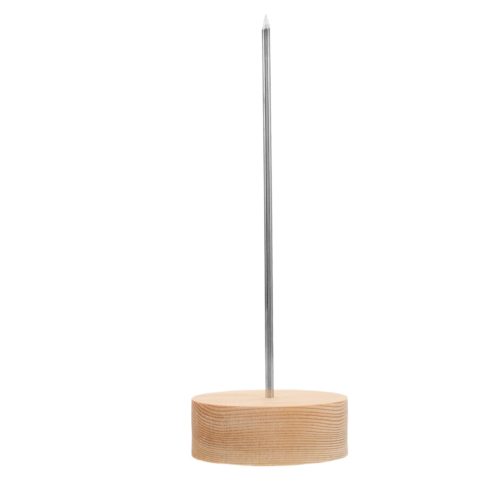 Solid Wood Receipt Holder Spike Desk Ticket Bill Fork Check Spindle Restaurant Order Memo Paper Organizer Efficient Workspace