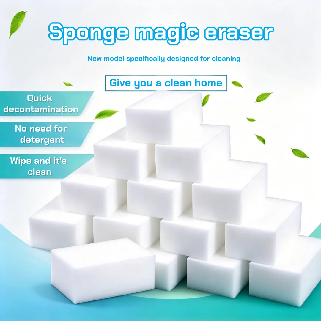 Nano sponge magic wipe, melamine cleaning pad, 10 packs, suitable for kitchens, bathrooms, walls, baseboards, shoes, etc