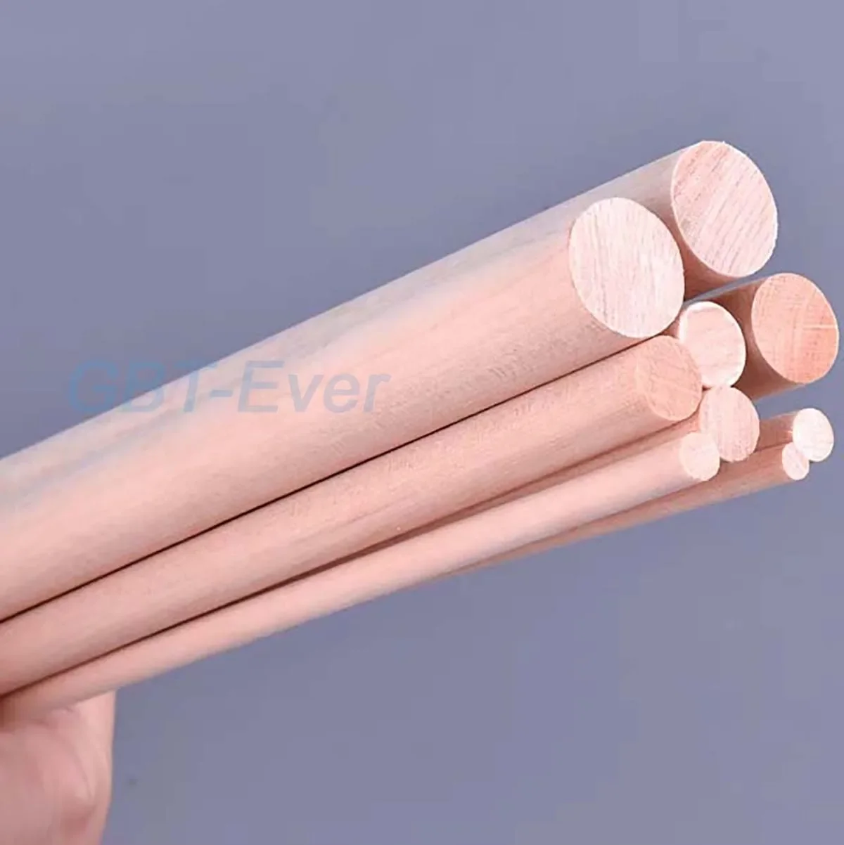 1~200Pcs Length 100~300mm Round Wooden Rods Counting Stick Dia2/2.5/3/4/5/6/8/9/10/12.5/15/20mm Building Model Woodworking DIY